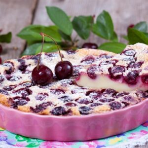 Clafoutis aux cerises et au petit épeautre