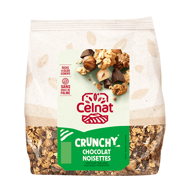 Barre crunch chocolat - noisettes - Ysonut France