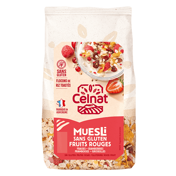 Muesli sans gluten chocolat - garanti sans gluten BIO, Celnat (375 g)