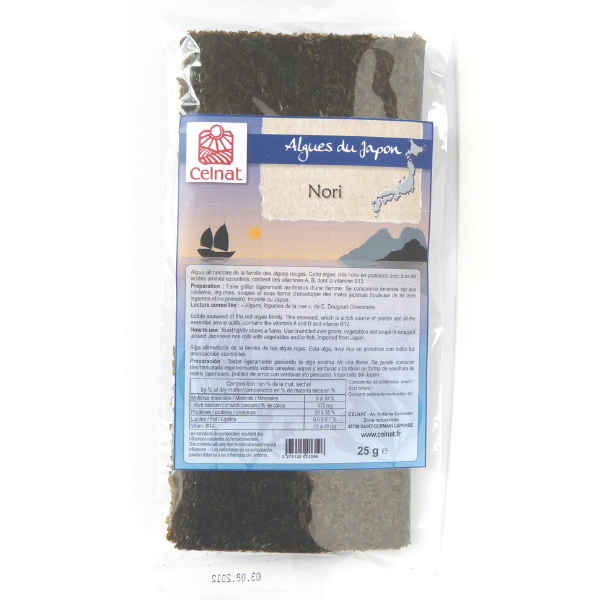 Sushi nori aux algues 10 feuilles Bio