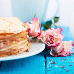 Crêpes à la rose