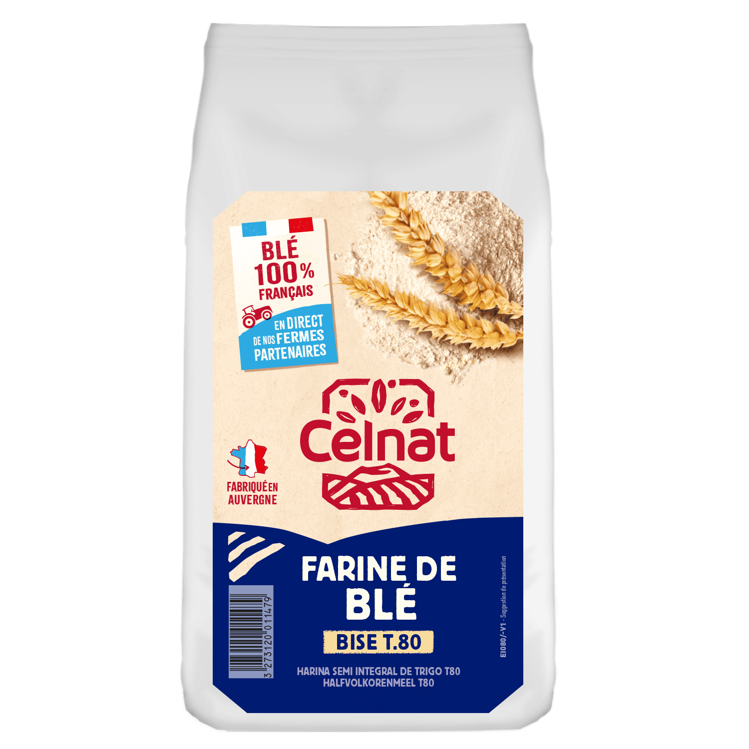 Farine de blé bise T80 BIO Celnat