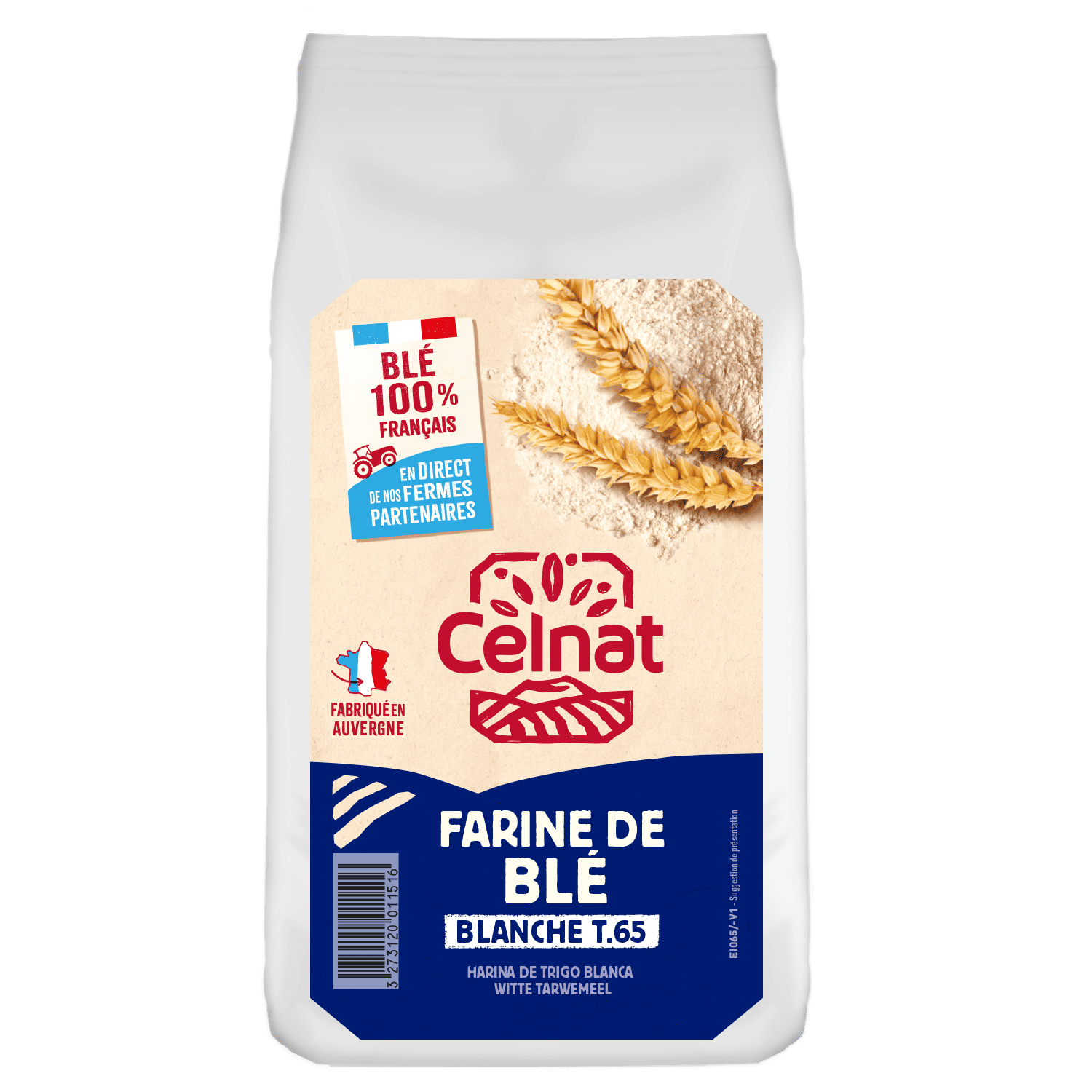 Farine de bl" blanche T65 CELNAT BIO