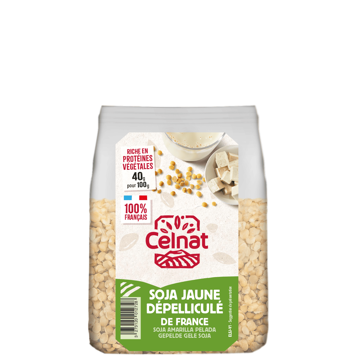 Celnat soja jaune depelliculé