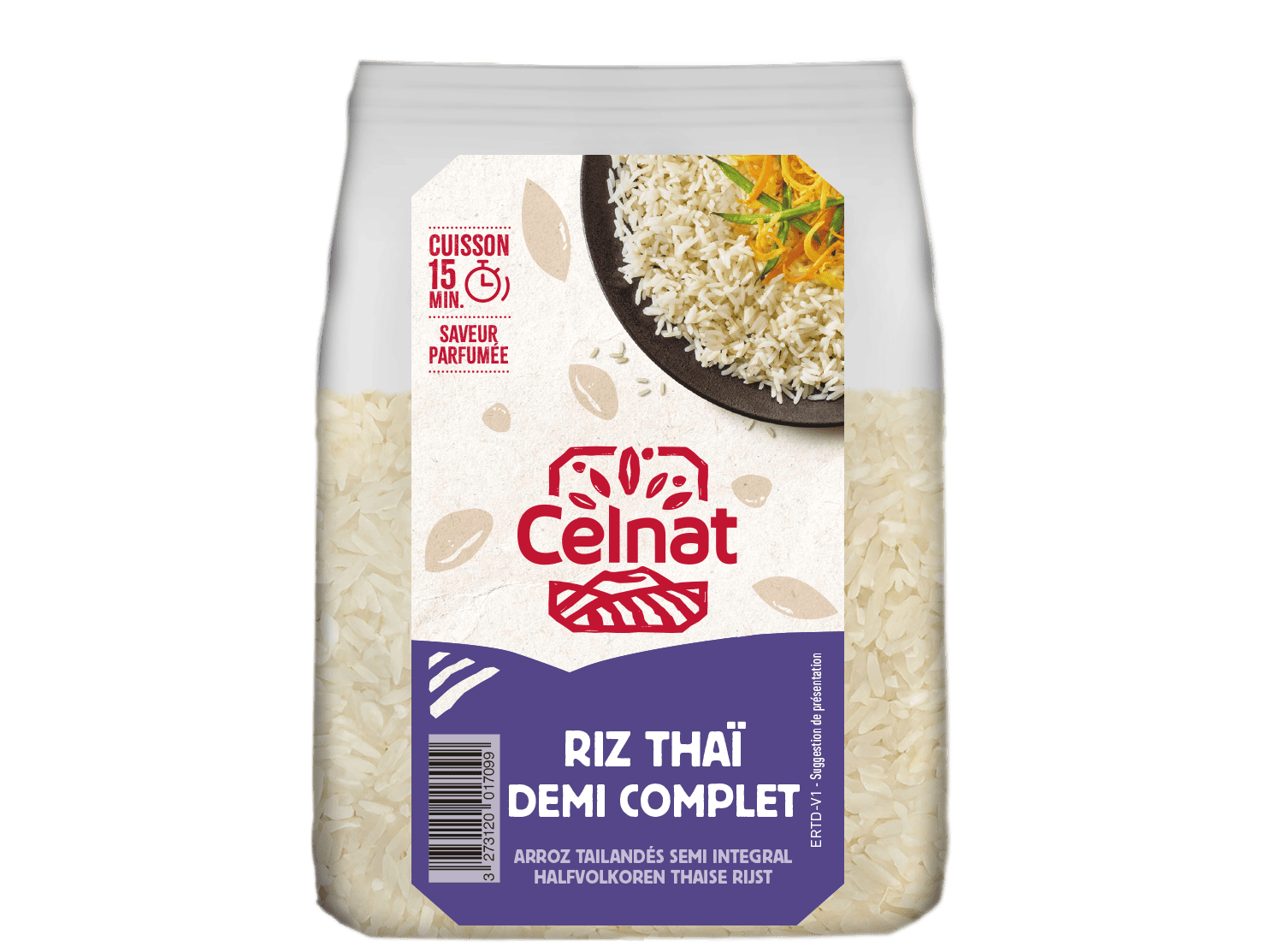 Riz thai demi-complet Celnat