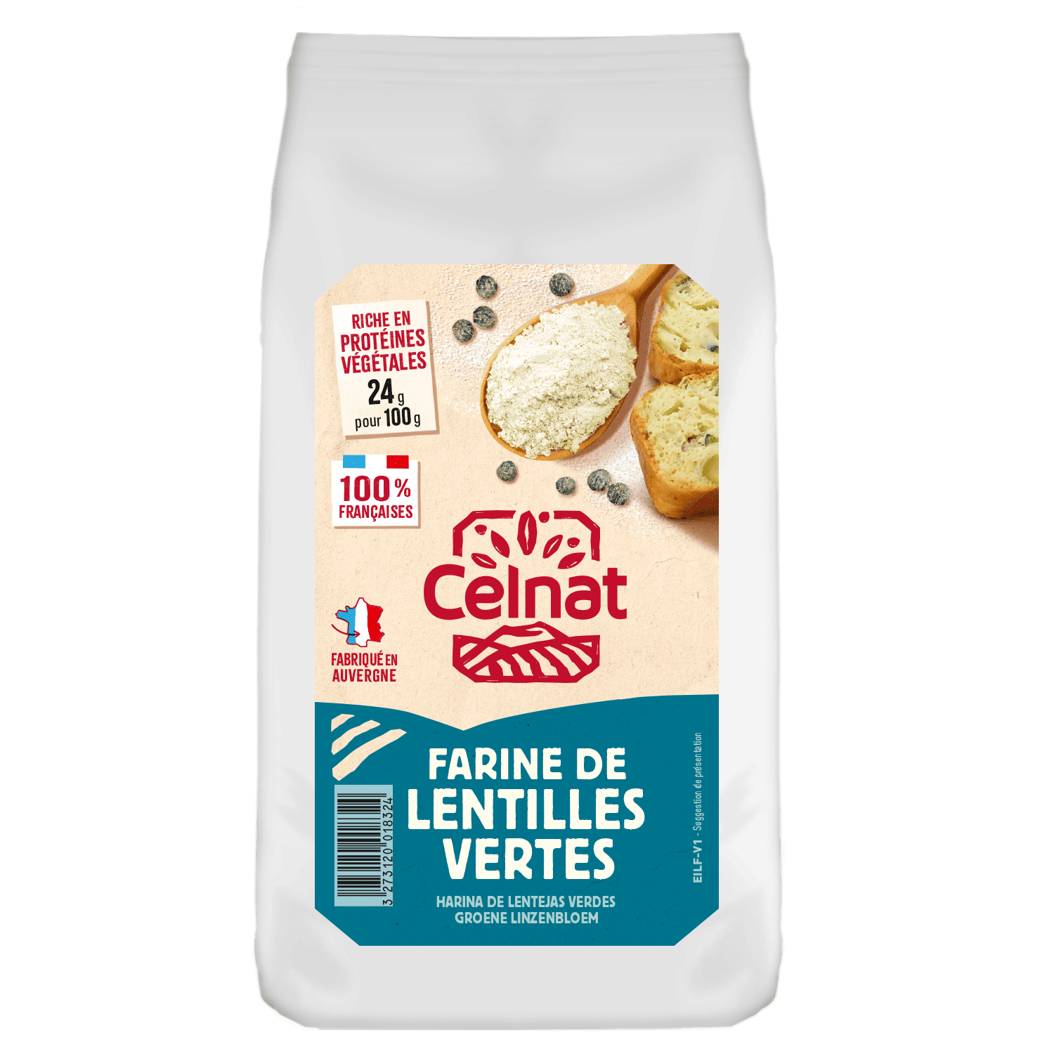 Farine de Lentilles Vertes BIO Celnat