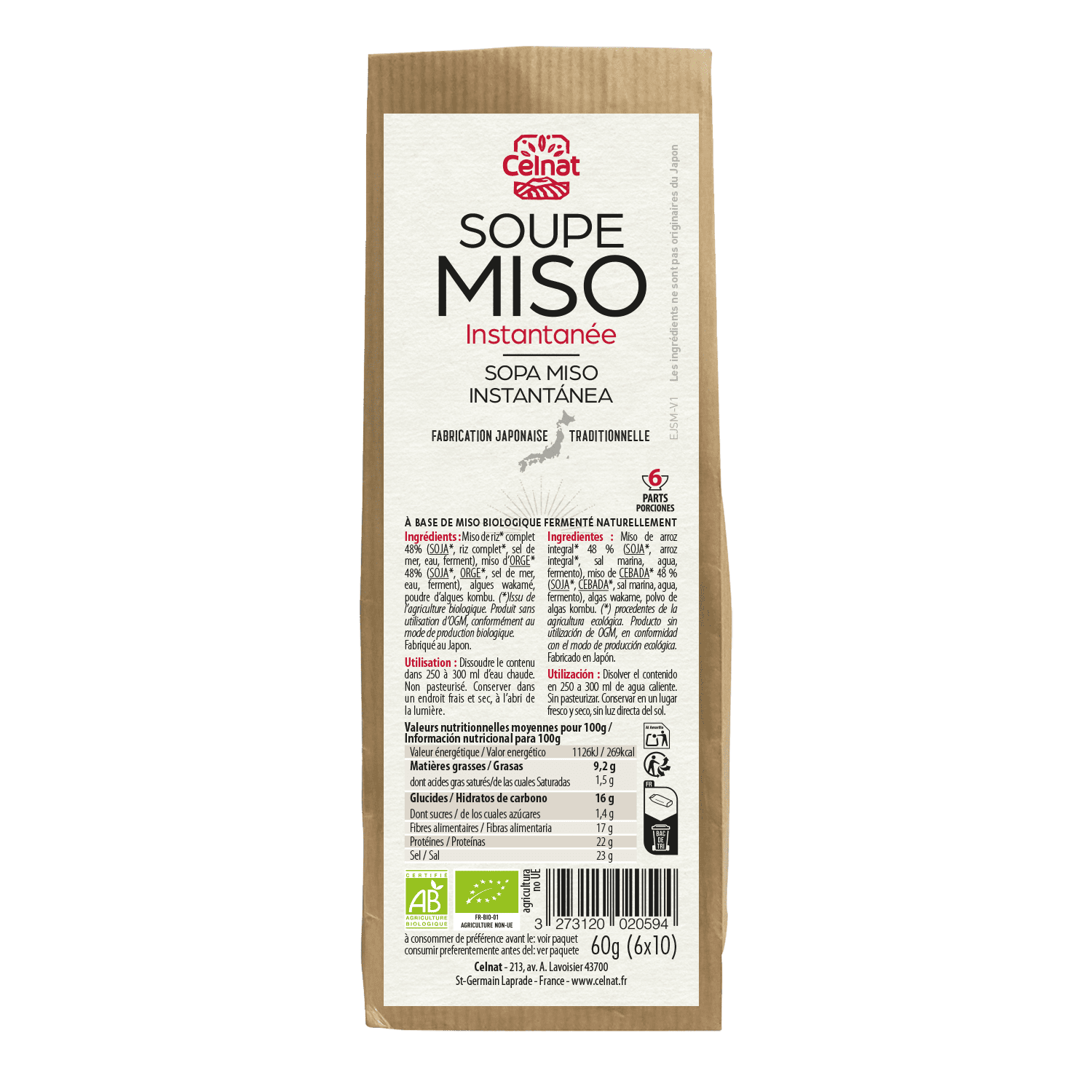 soupe miso celnat bio
