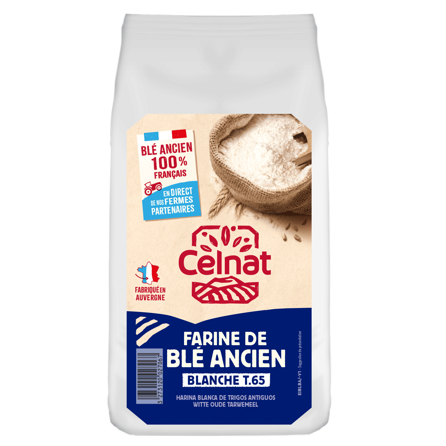 Farine de blé Anciens Blanche T65 BIO Celnat