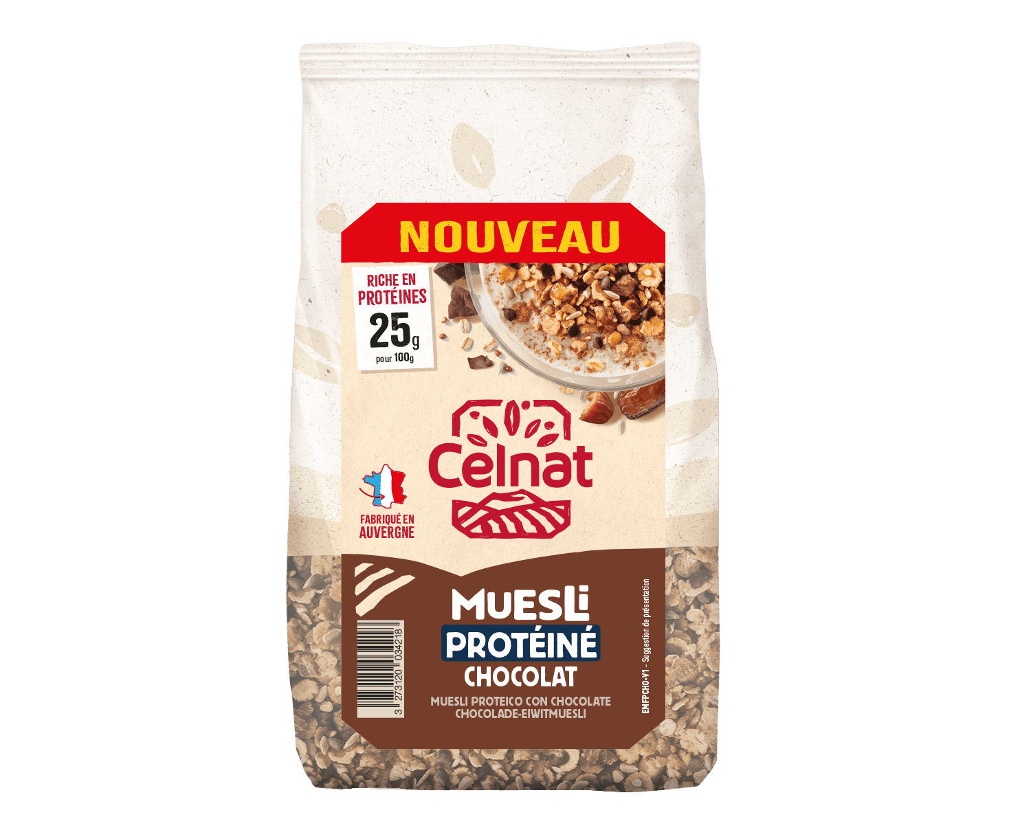 muesli protéiné chocolat celnat bio