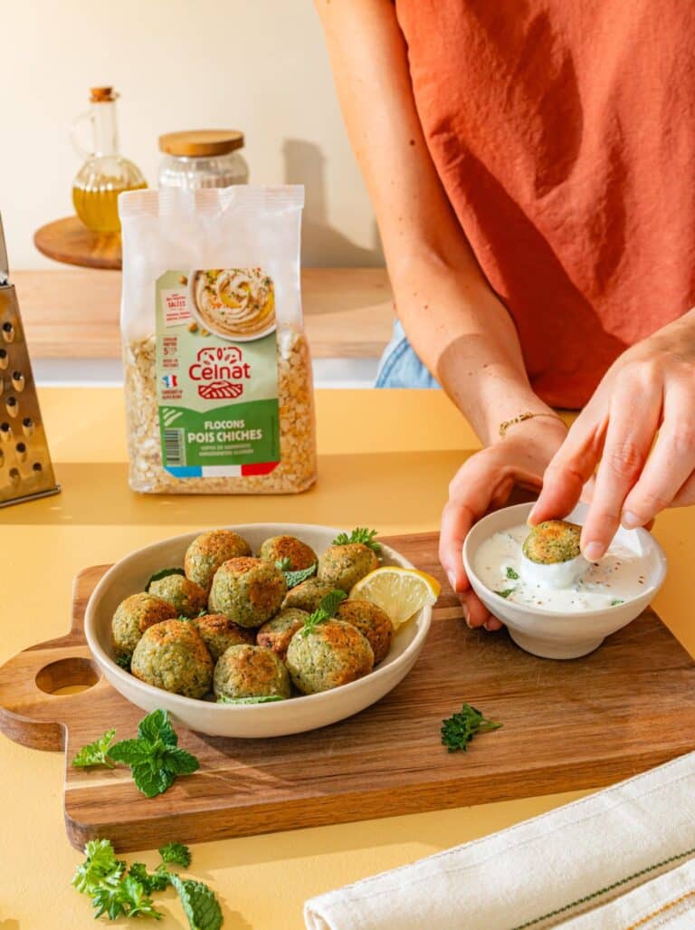Boulettes végétariennes : courgette & pois chiches Celnat