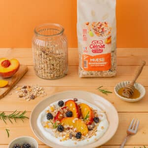 recette bol fromage blanc peches roties