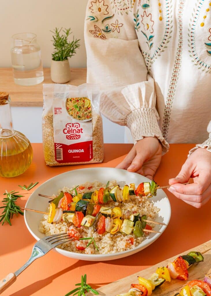 Brochettes & Quinoa Celnat