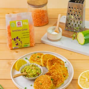 recette galettes de lentilles corail et courgettes