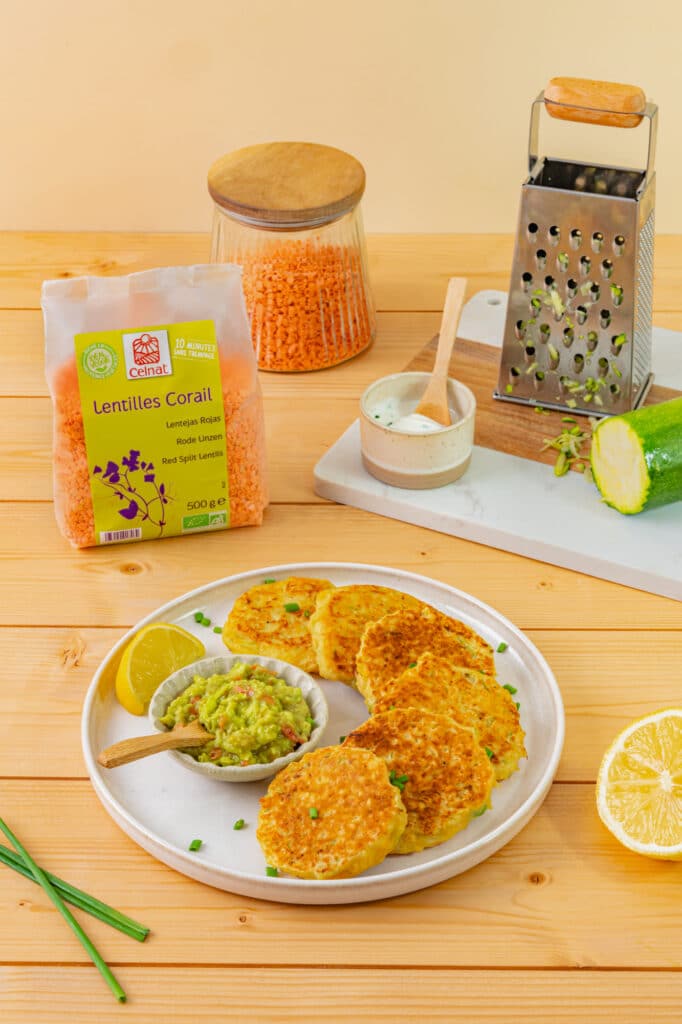 recette galettes de lentilles corail et courgettes
