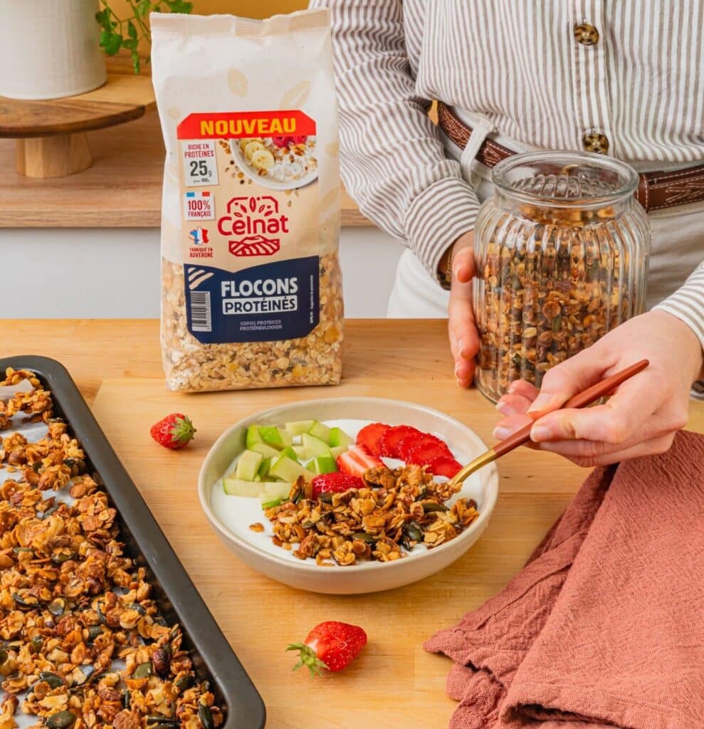 celnat granola flocons protéinés