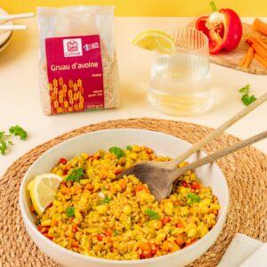 recette gruau d'avoine aux légumes sautés