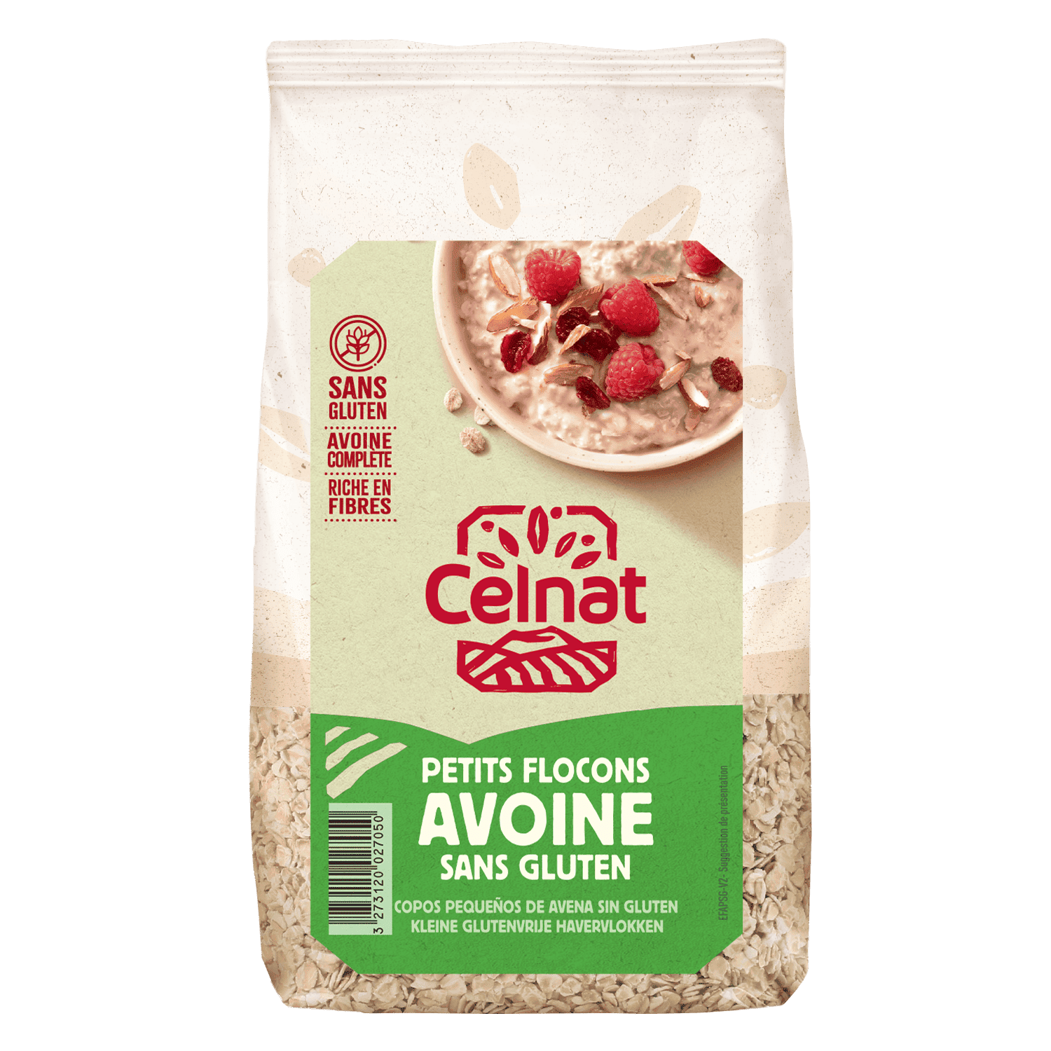 petits flocons d'avoine sans gluten celnat