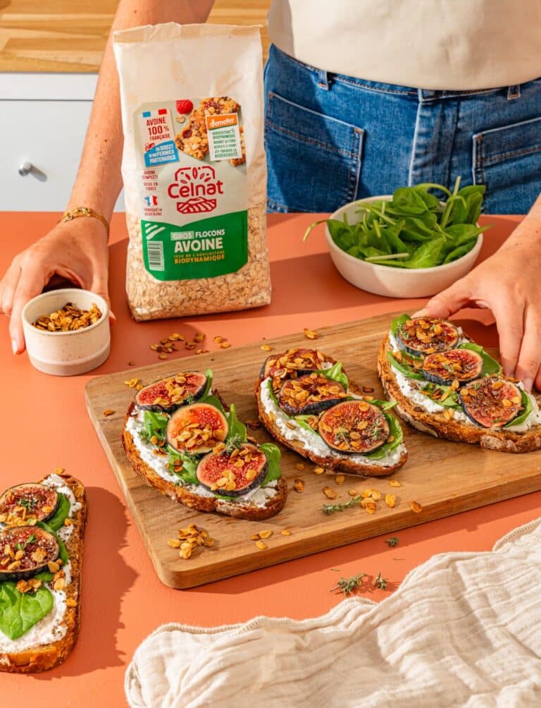 Tartines aux figues et chèvre frais Celnat