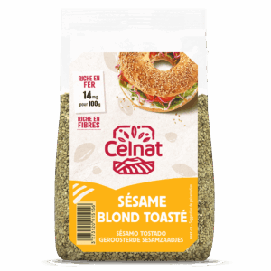 Graines de sésame blond complet toasté